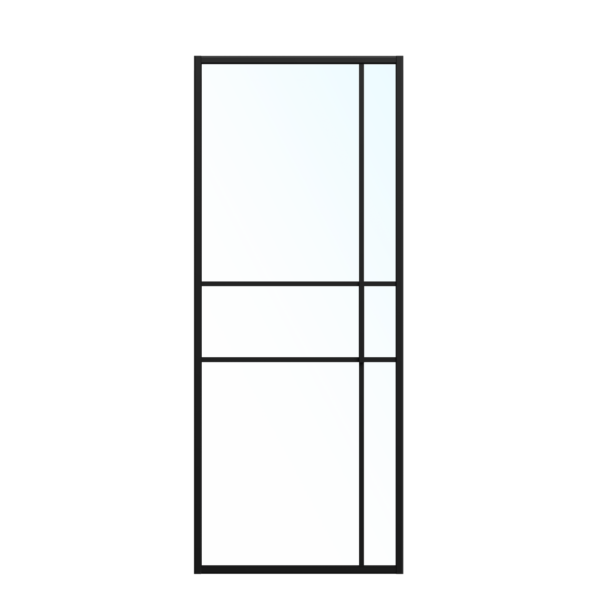 Binnendeur Skantrae SSL XS 14904 Blank Glas Zwart Gelakt